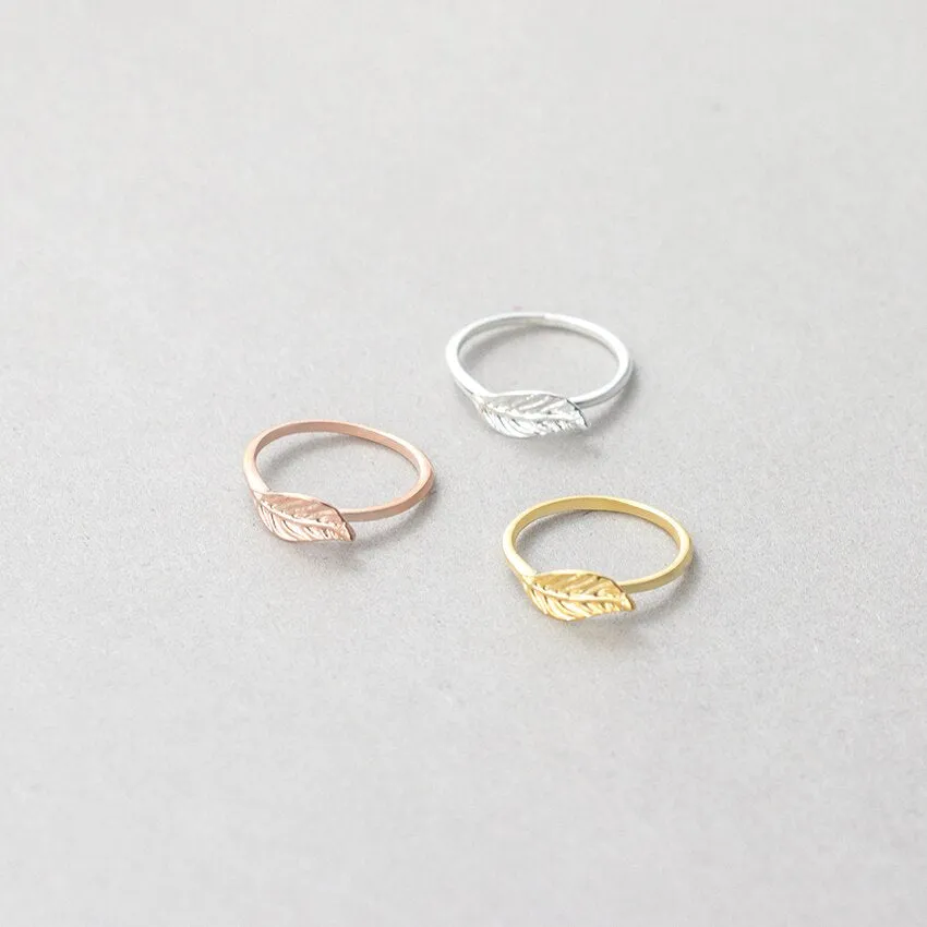 Vintage Romantic Leaf Finger Ring Mothers Day Gift