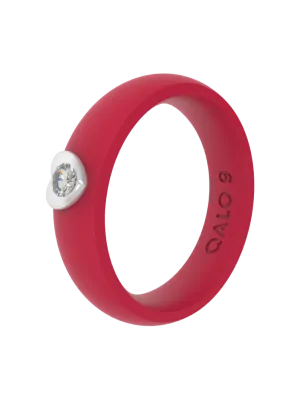 Women's Silver Heart Gemstone Ring