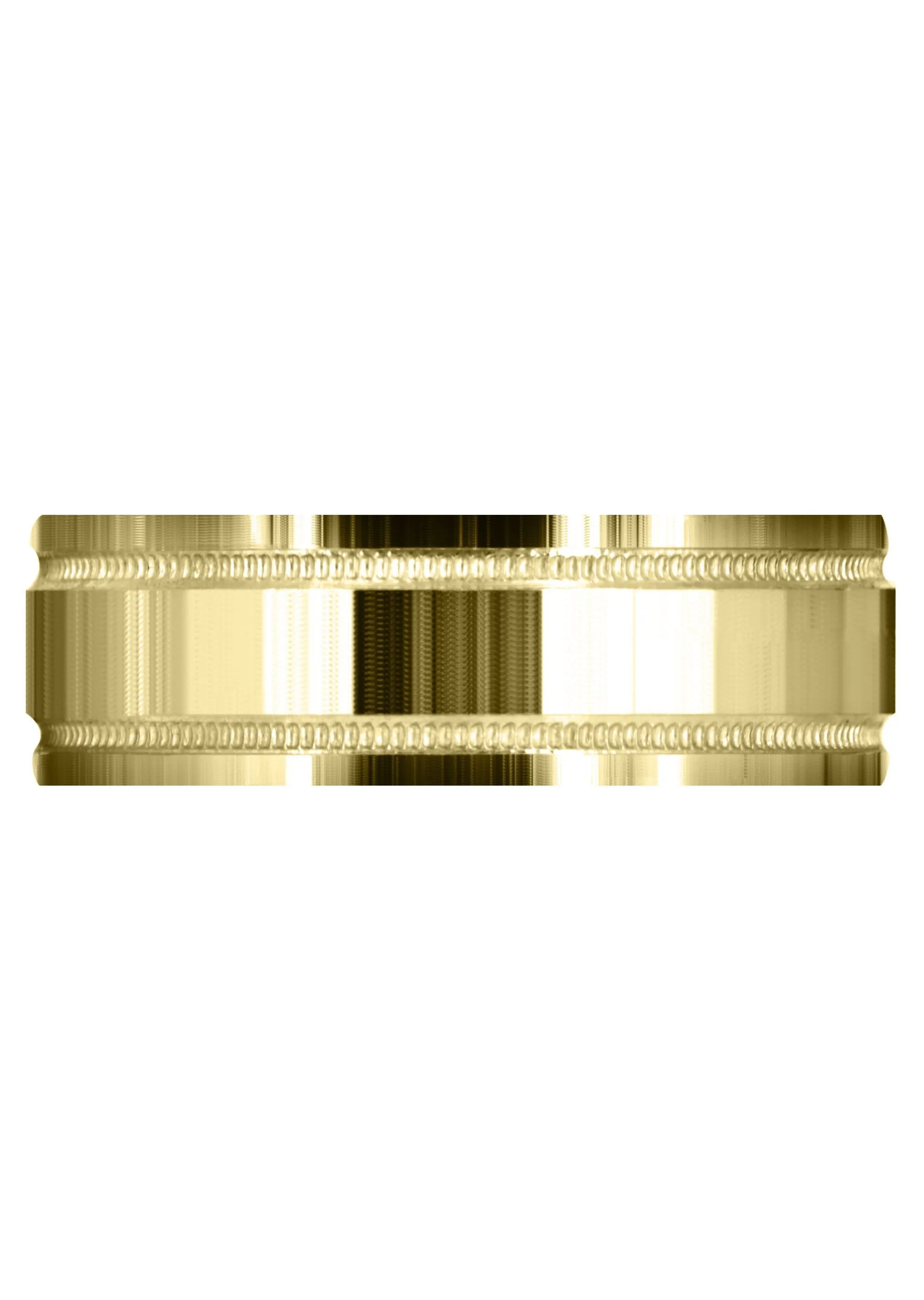 Yellow Gold Carved Simple Mens Wedding Band | High Polish Finish (Michael)