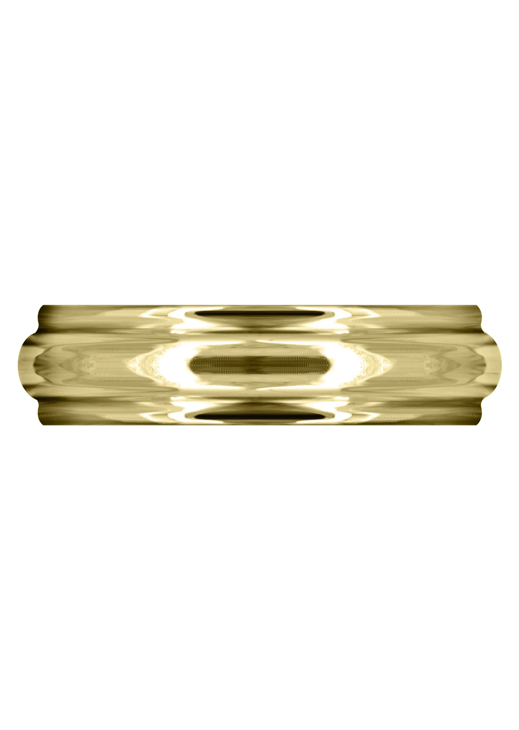 Yellow Gold Carved Simple Mens Wedding Band | High Polish Finish (Thomas)