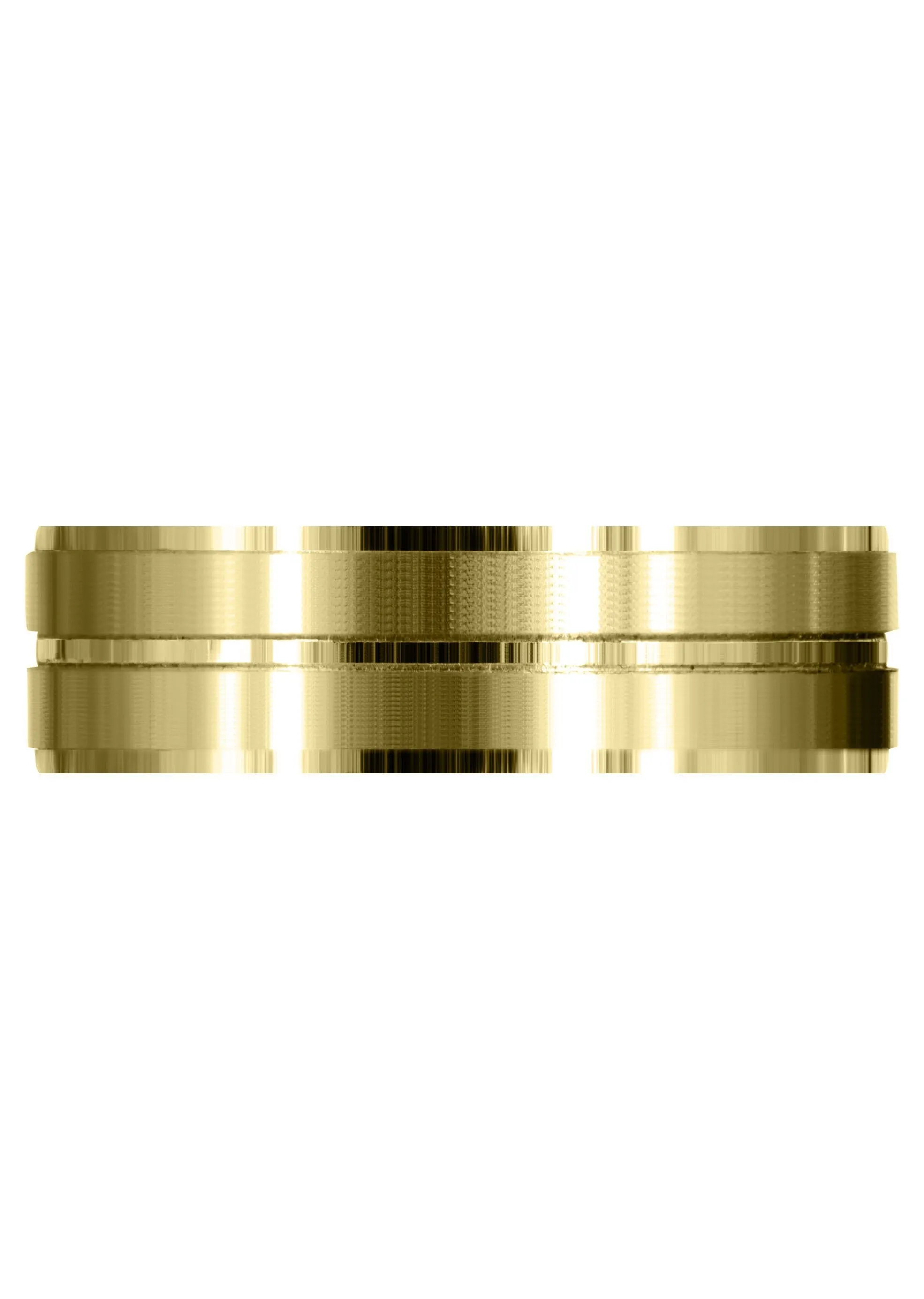 Yellow Gold Carved Simple Mens Wedding Band | Satin Finish (Benjamin)