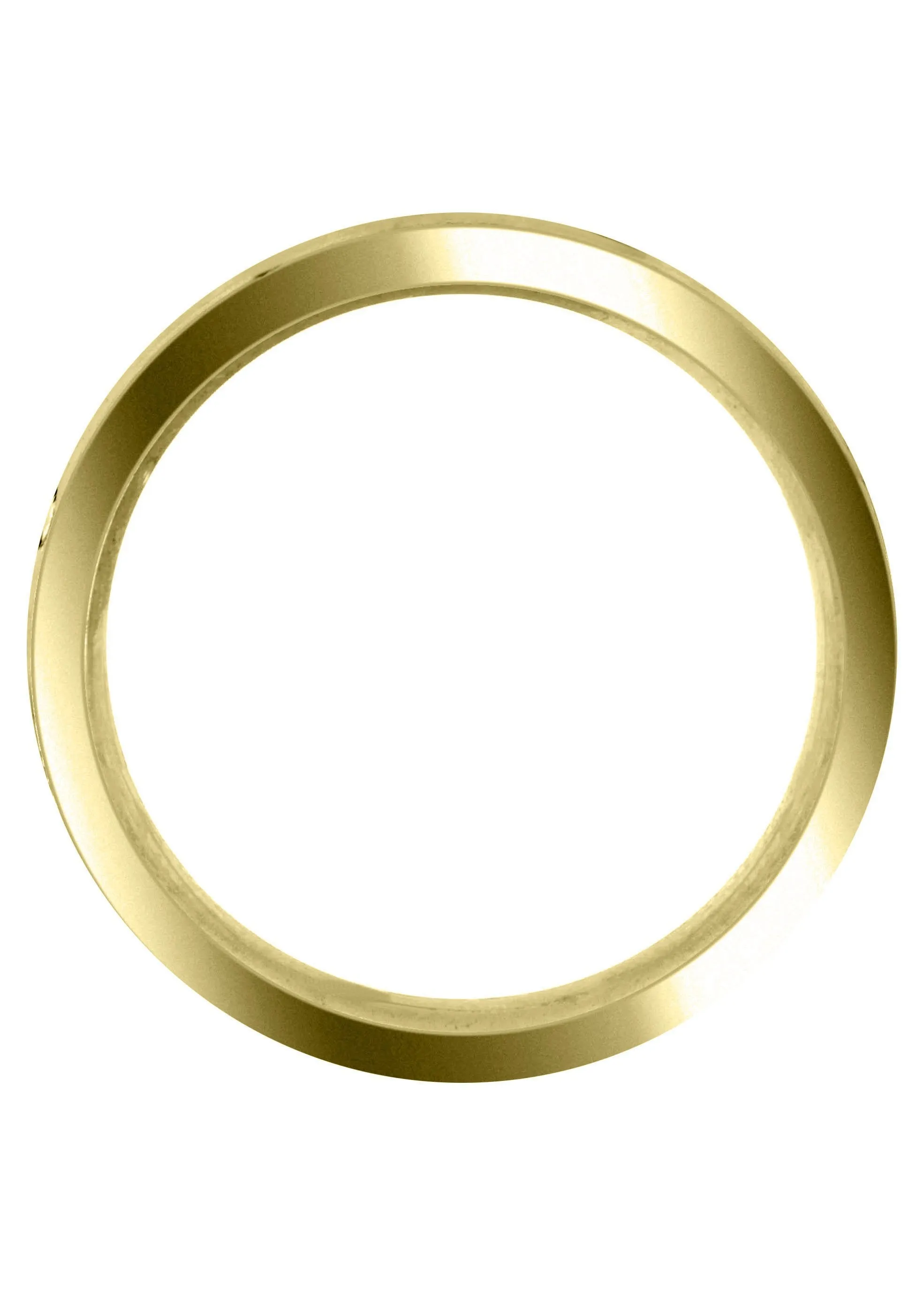 Yellow Gold Carved Simple Mens Wedding Band | Satin Finish (Benjamin)