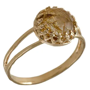 Yellow Rutil Quartz Amazing Dainty Ring
