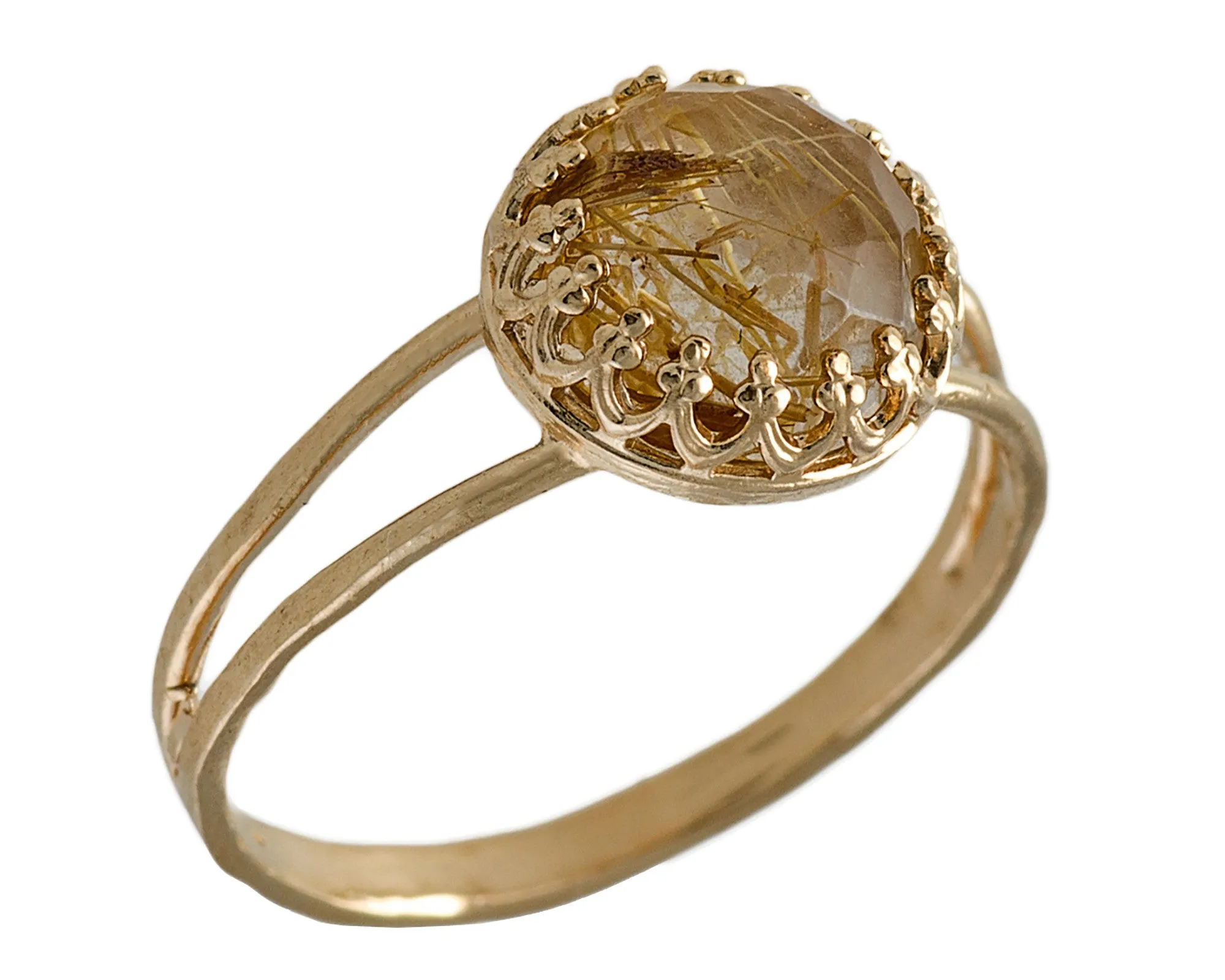 Yellow Rutil Quartz Amazing Dainty Ring