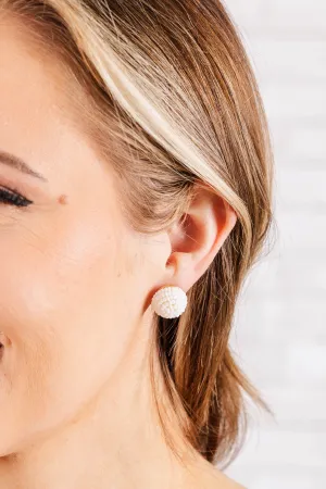 Your Adventure Awaits Earrings, White