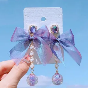 Your Highness Purple Star Canister Drop Earrings Kawaii Academia Y2K Cottagecore Coquette Fairycore Dollette Princesscore